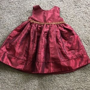 Fancy Red Dress with Gold Detail